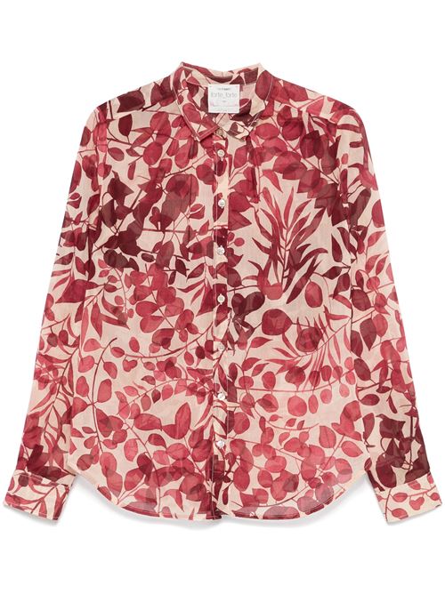 Burgundy printed shirt FORTE FORTE | 13634LACCA